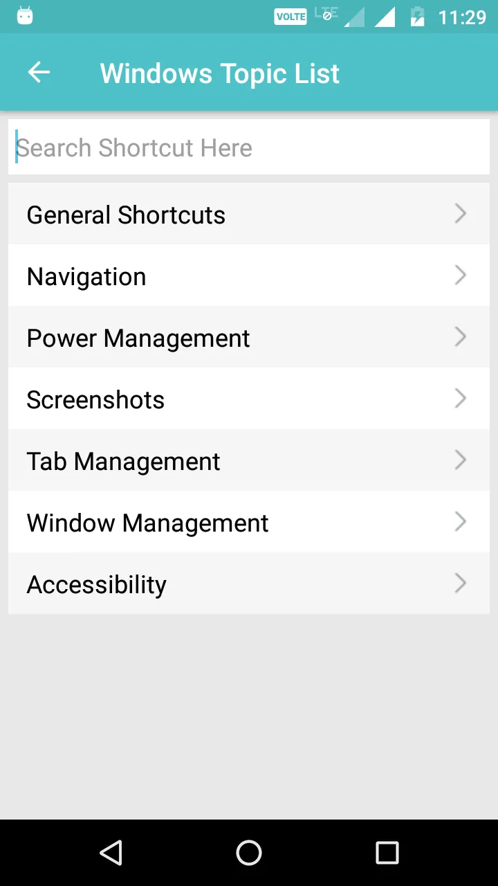 Keyboard Shortcuts | Indus Appstore | Screenshot