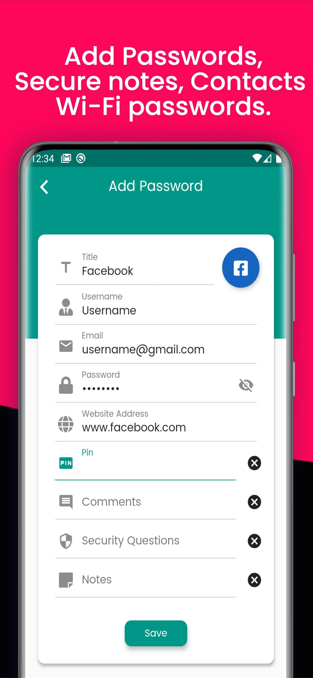 DroidPass Password Manager | Indus Appstore | Screenshot