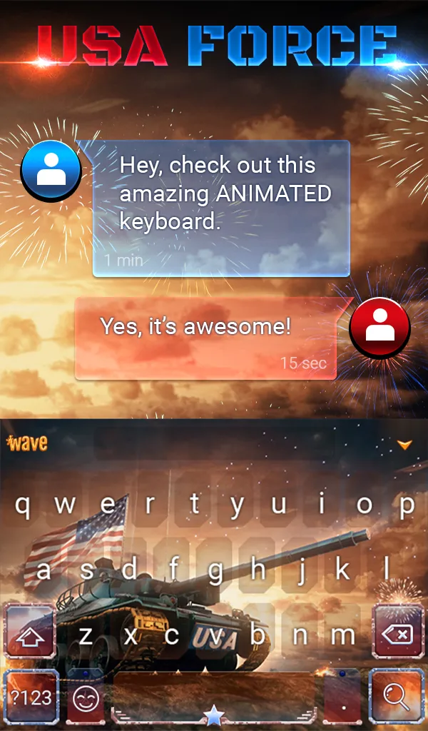 Usa Force Keyboard & Wallpaper | Indus Appstore | Screenshot