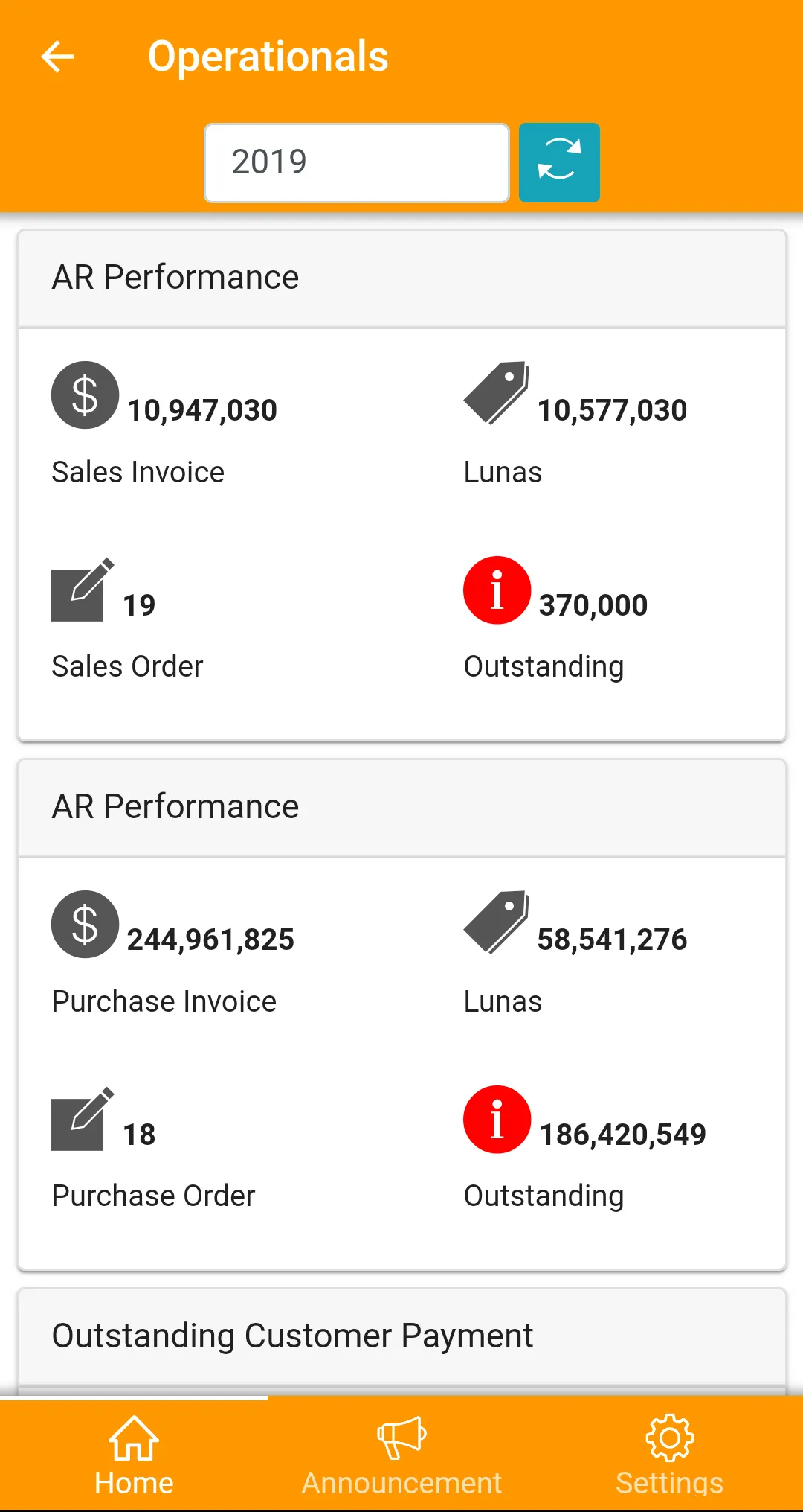 eWebAcc Dashboard | Indus Appstore | Screenshot