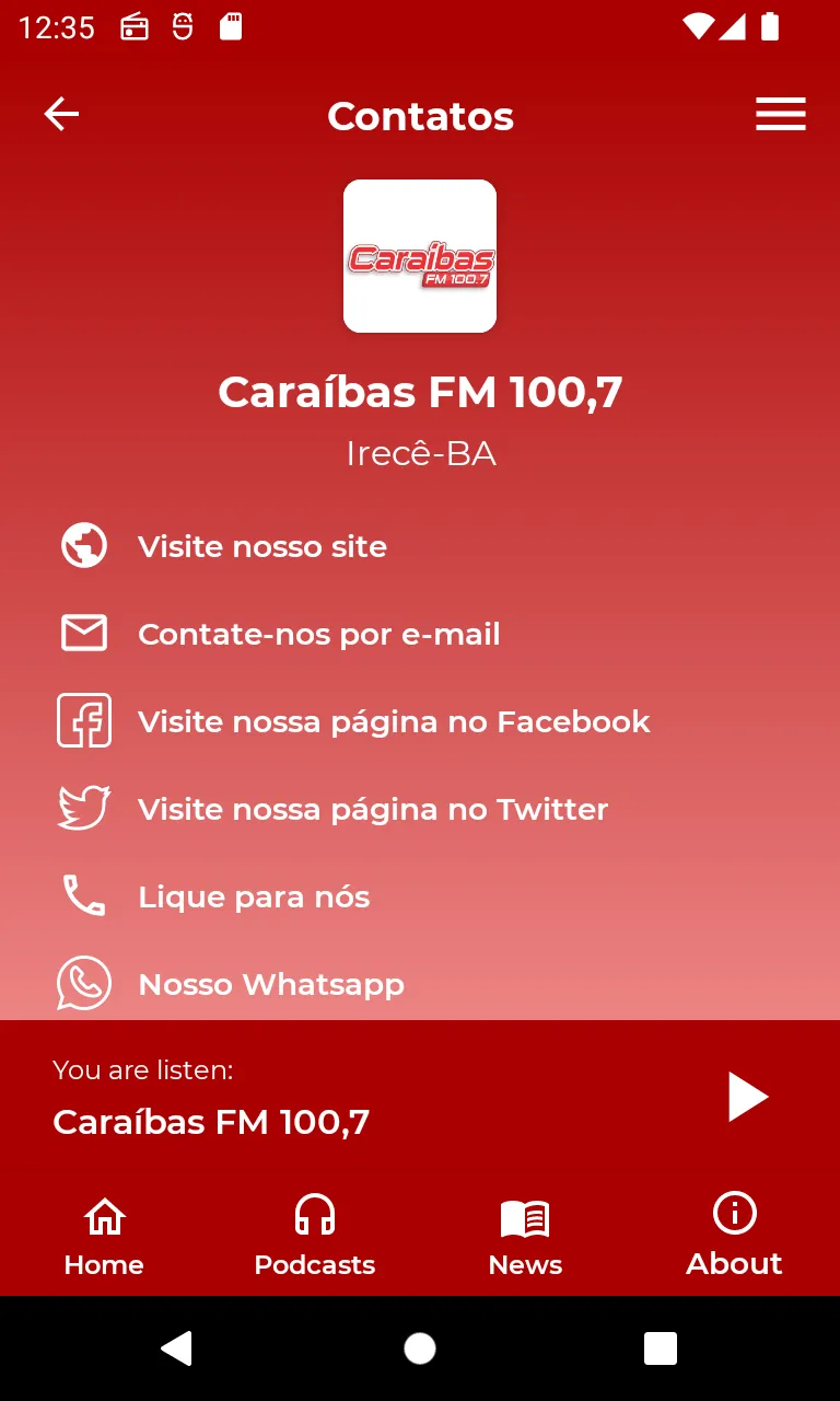 Caraíbas FM | Indus Appstore | Screenshot