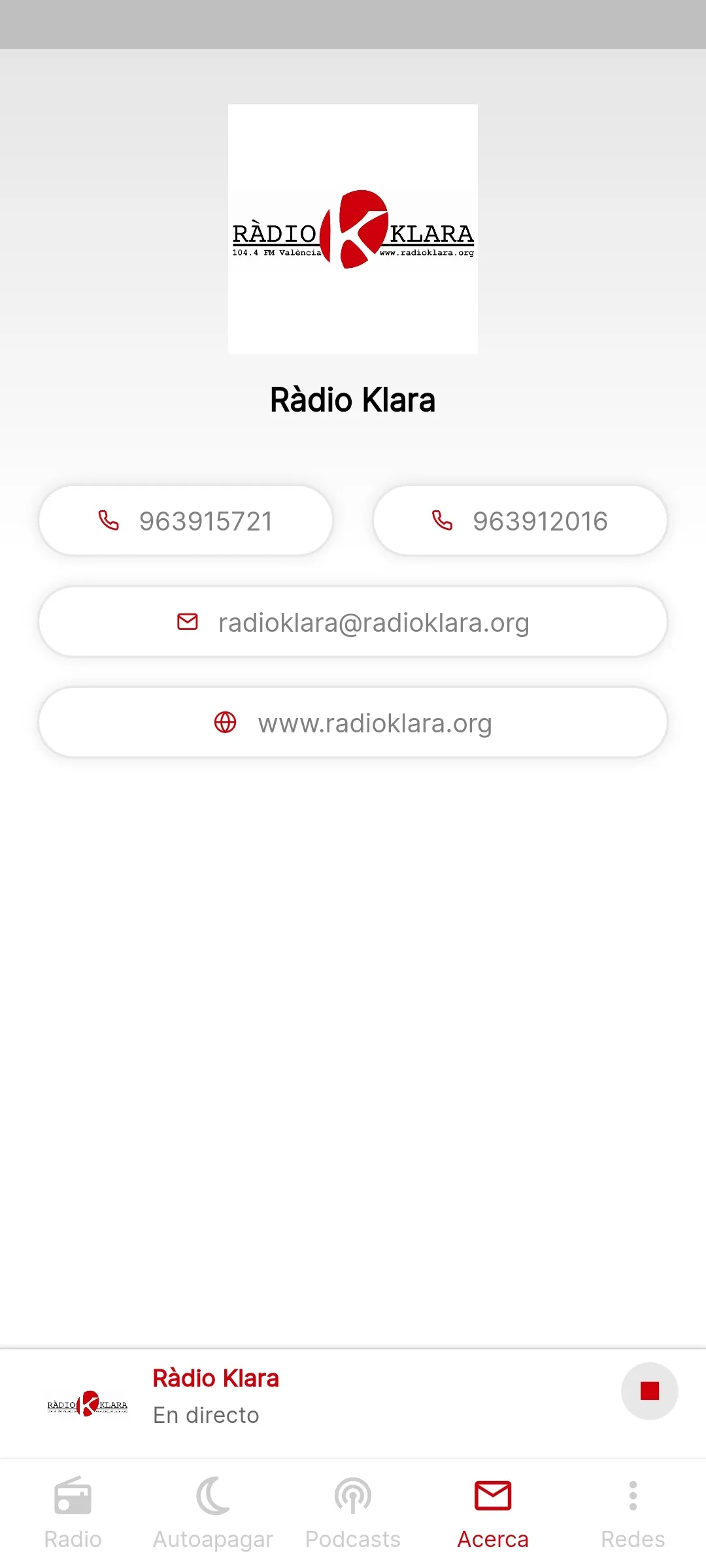 Ràdio Klara App | Indus Appstore | Screenshot