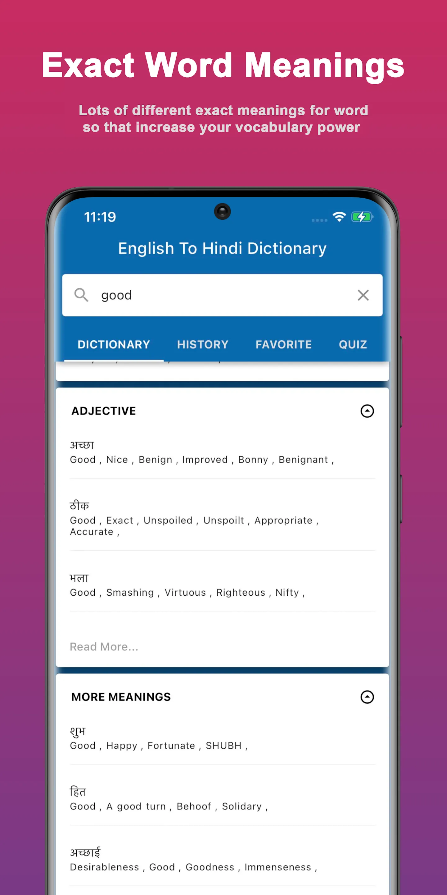 English To Hindi Dictionary | Indus Appstore | Screenshot