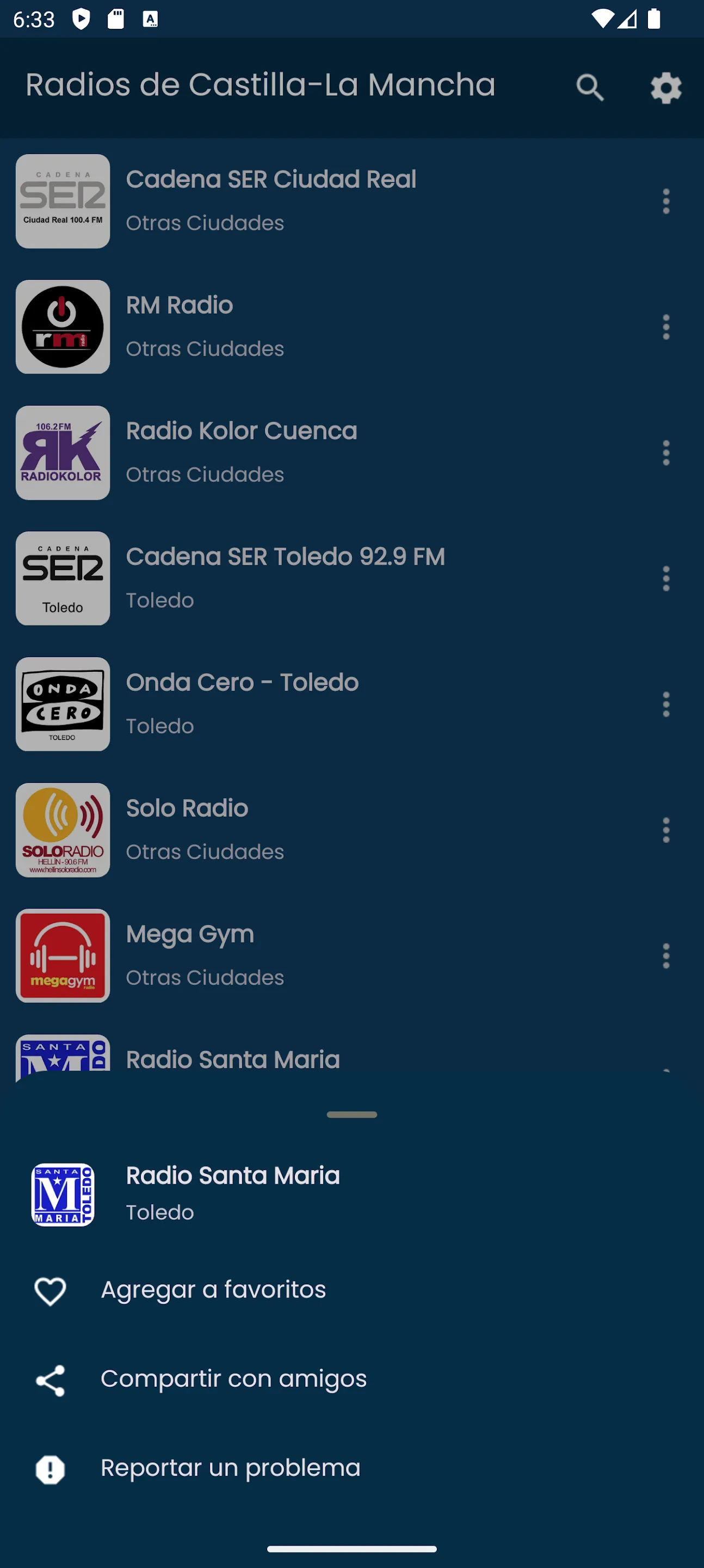 Radios from Castile-La Mancha | Indus Appstore | Screenshot