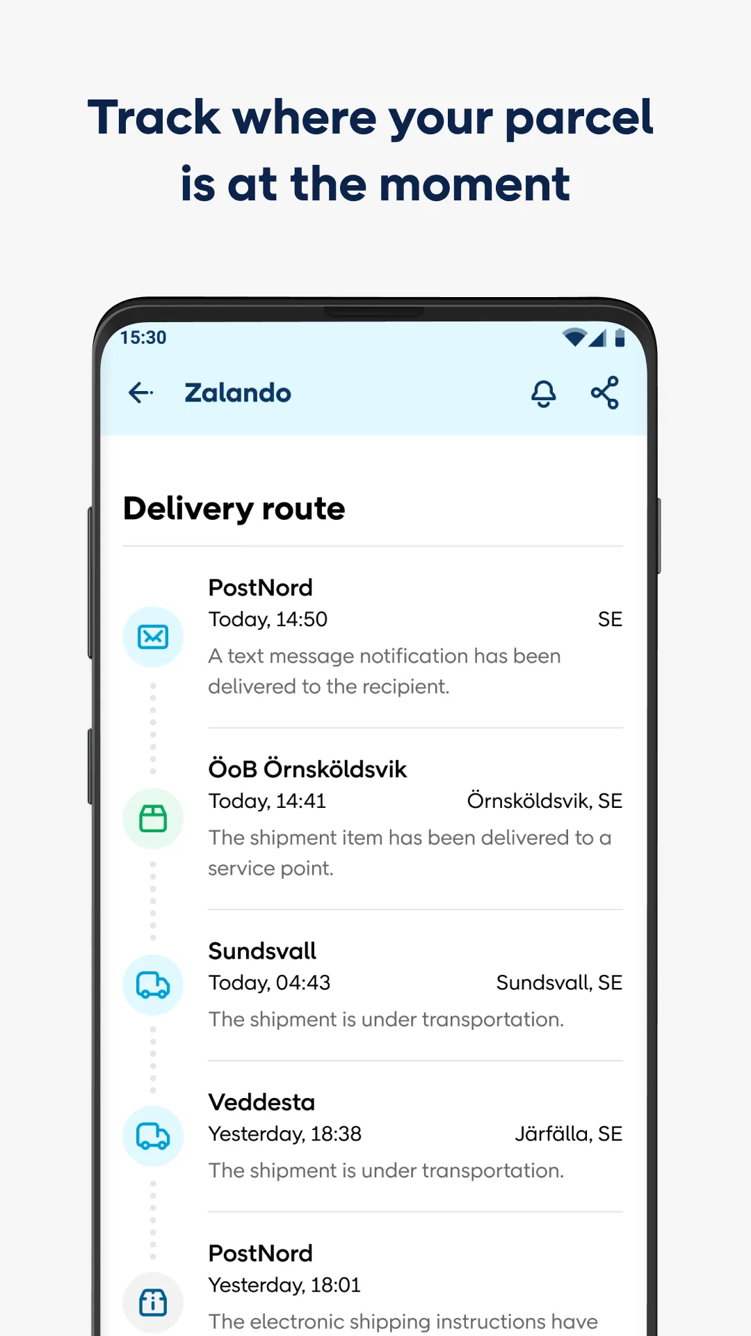 PostNord: Track & Send Parcels | Indus Appstore | Screenshot