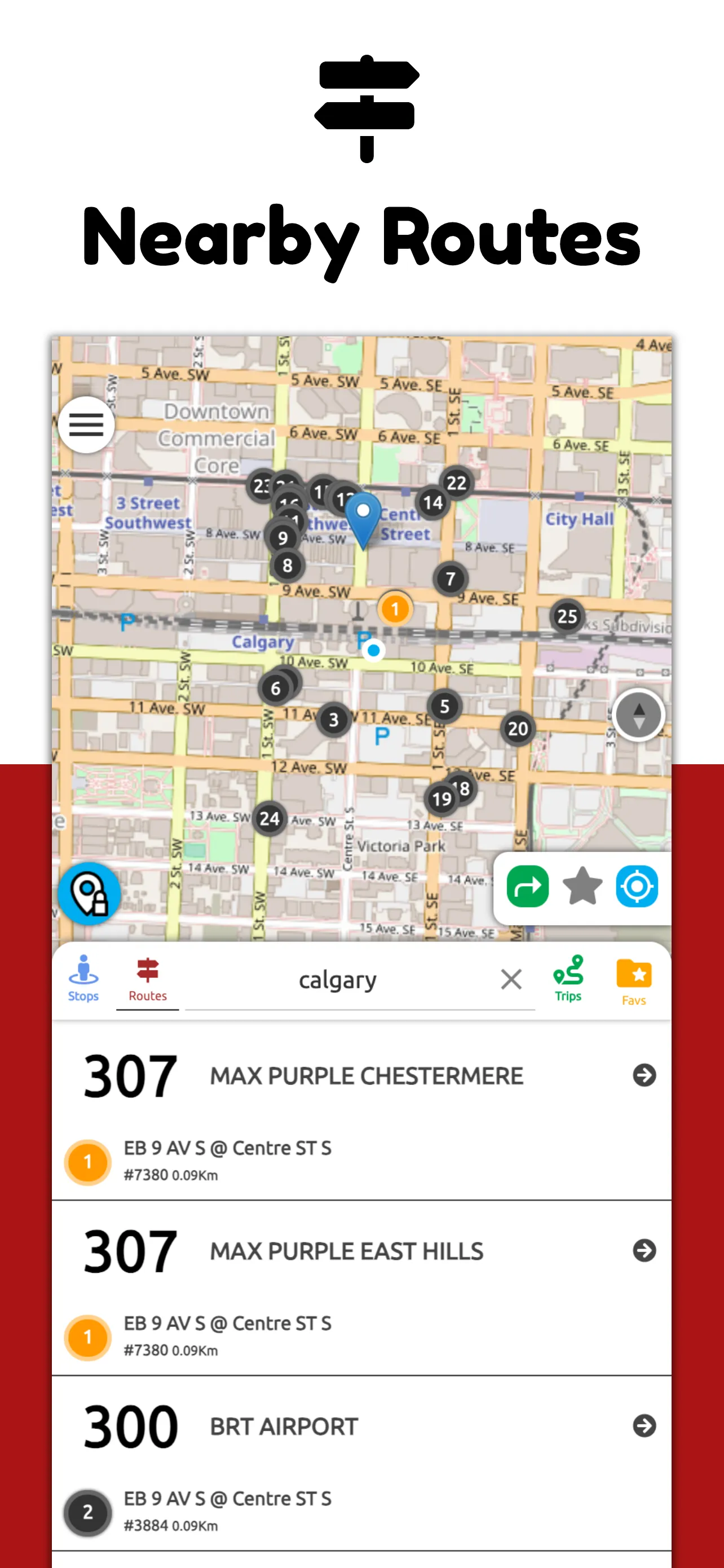 Calgary Transit Real-Time | Indus Appstore | Screenshot