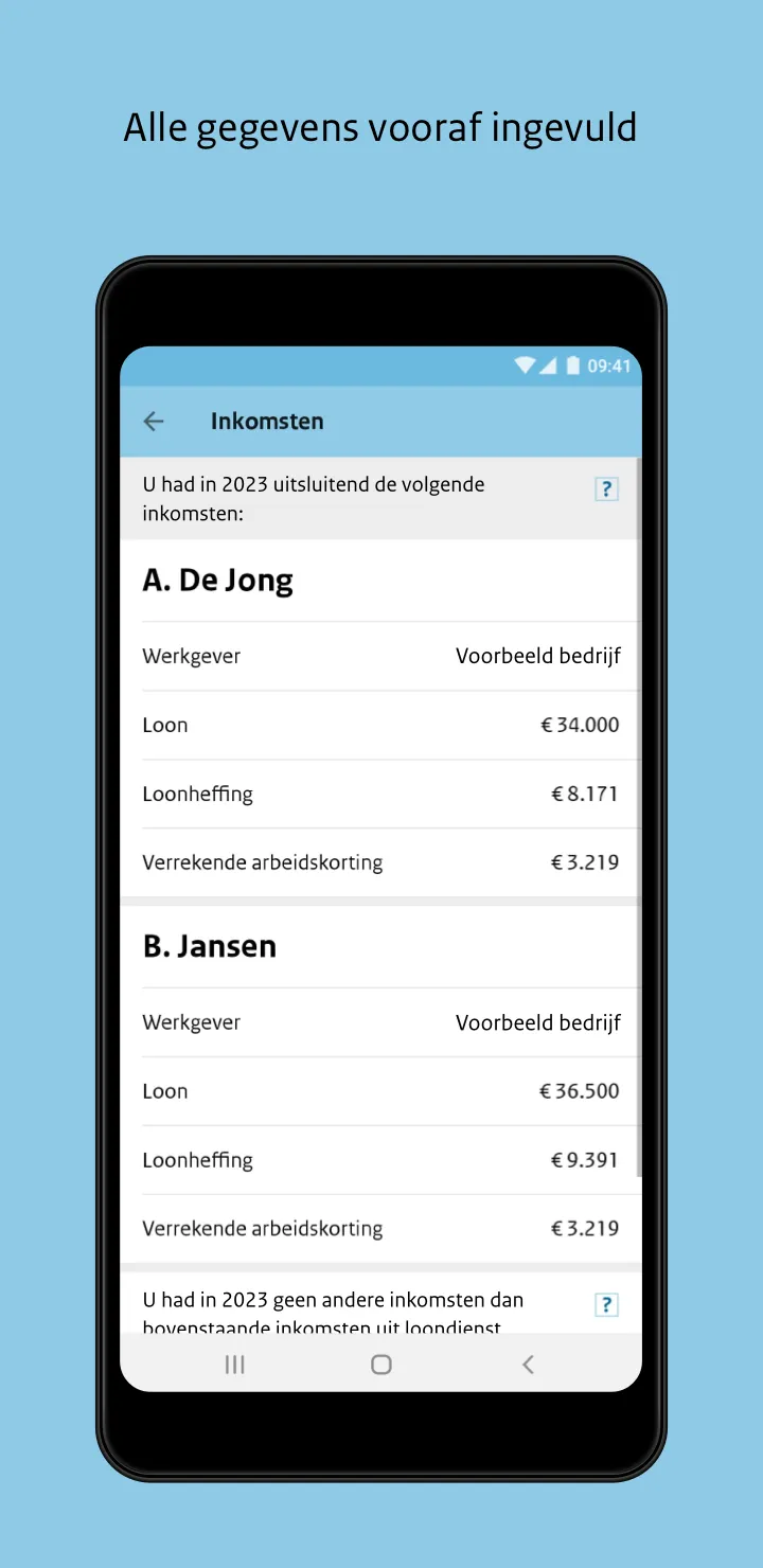 Aangifte Inkomstenbelasting | Indus Appstore | Screenshot