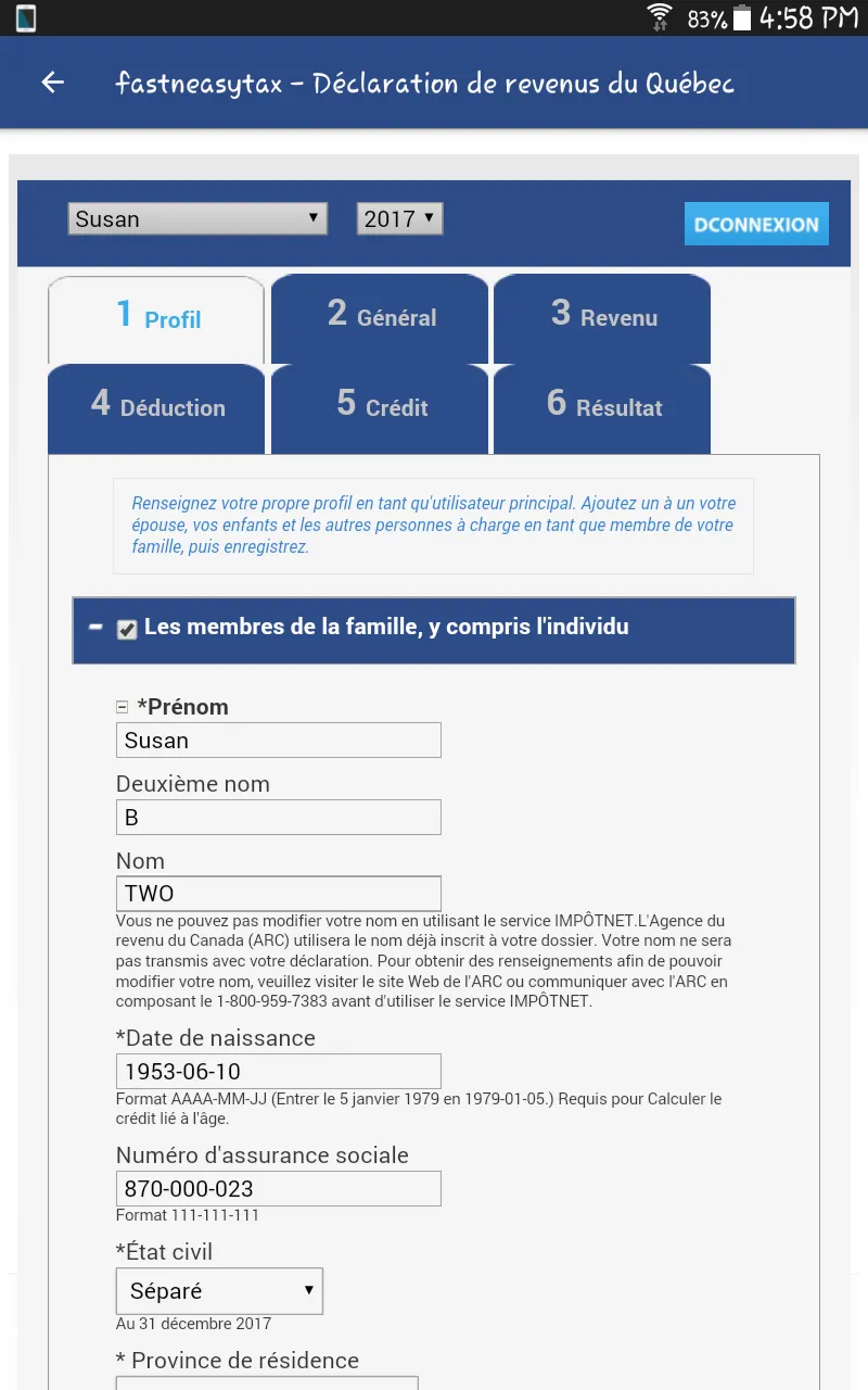 Déclaration d'impôt du Québec | Indus Appstore | Screenshot