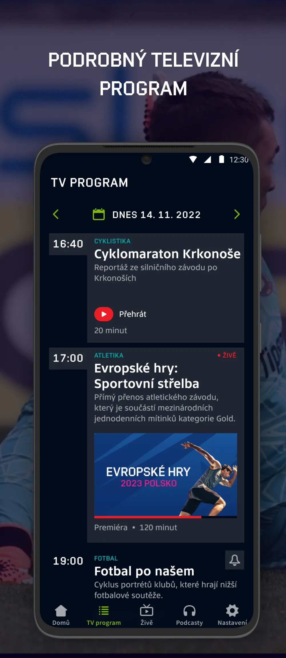 ČT sport | Indus Appstore | Screenshot