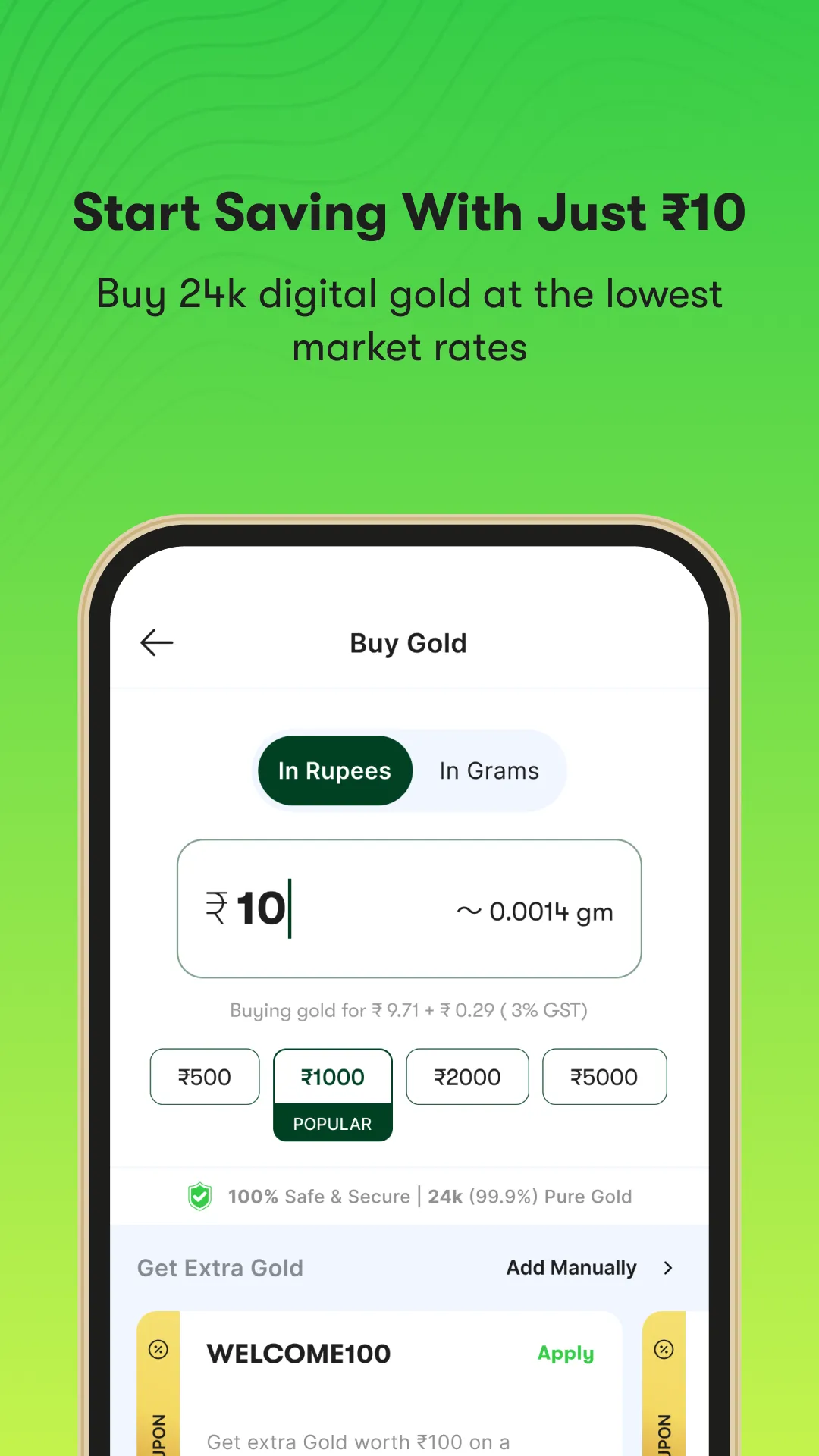 Kalash: Save in Digital Gold | Indus Appstore | Screenshot