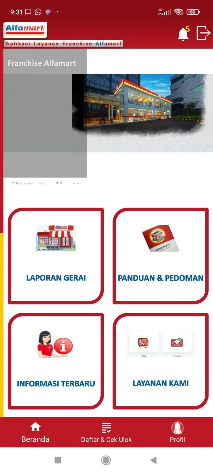 Apl Layanan Franchise Alfamart | Indus Appstore | Screenshot