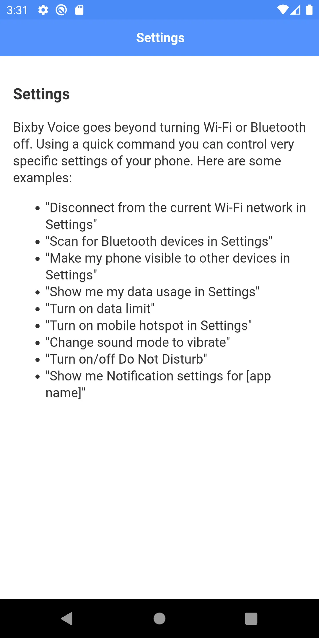 Commands & Guide for Bixby | Indus Appstore | Screenshot