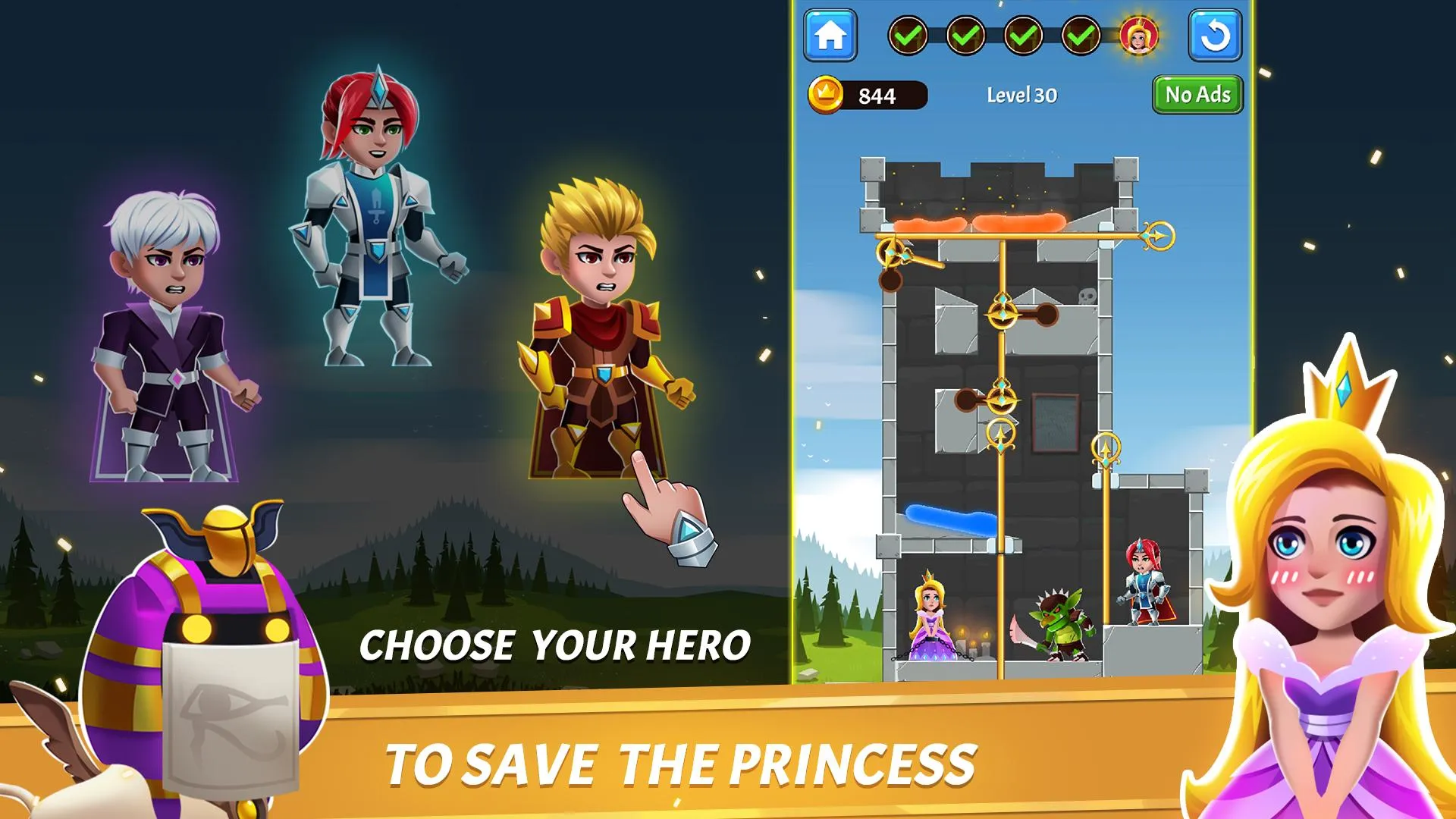 Hero Rescue - Pin Puzzle - Pul | Indus Appstore | Screenshot