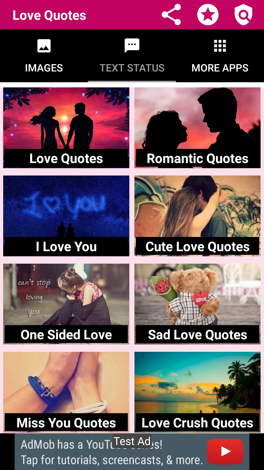 Love Quotes | Romantic Quotes | Indus Appstore | Screenshot