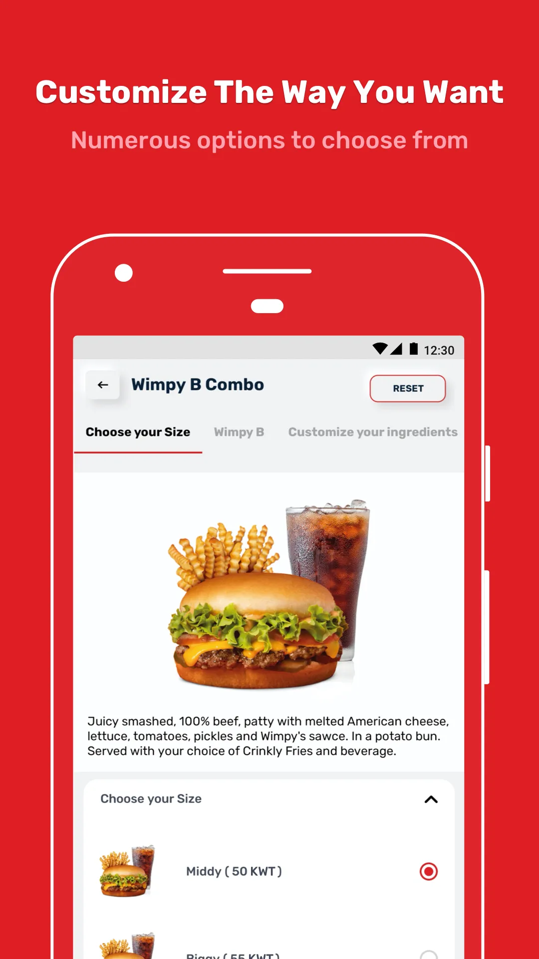 Wimpy Kuwait - Order burgers | Indus Appstore | Screenshot