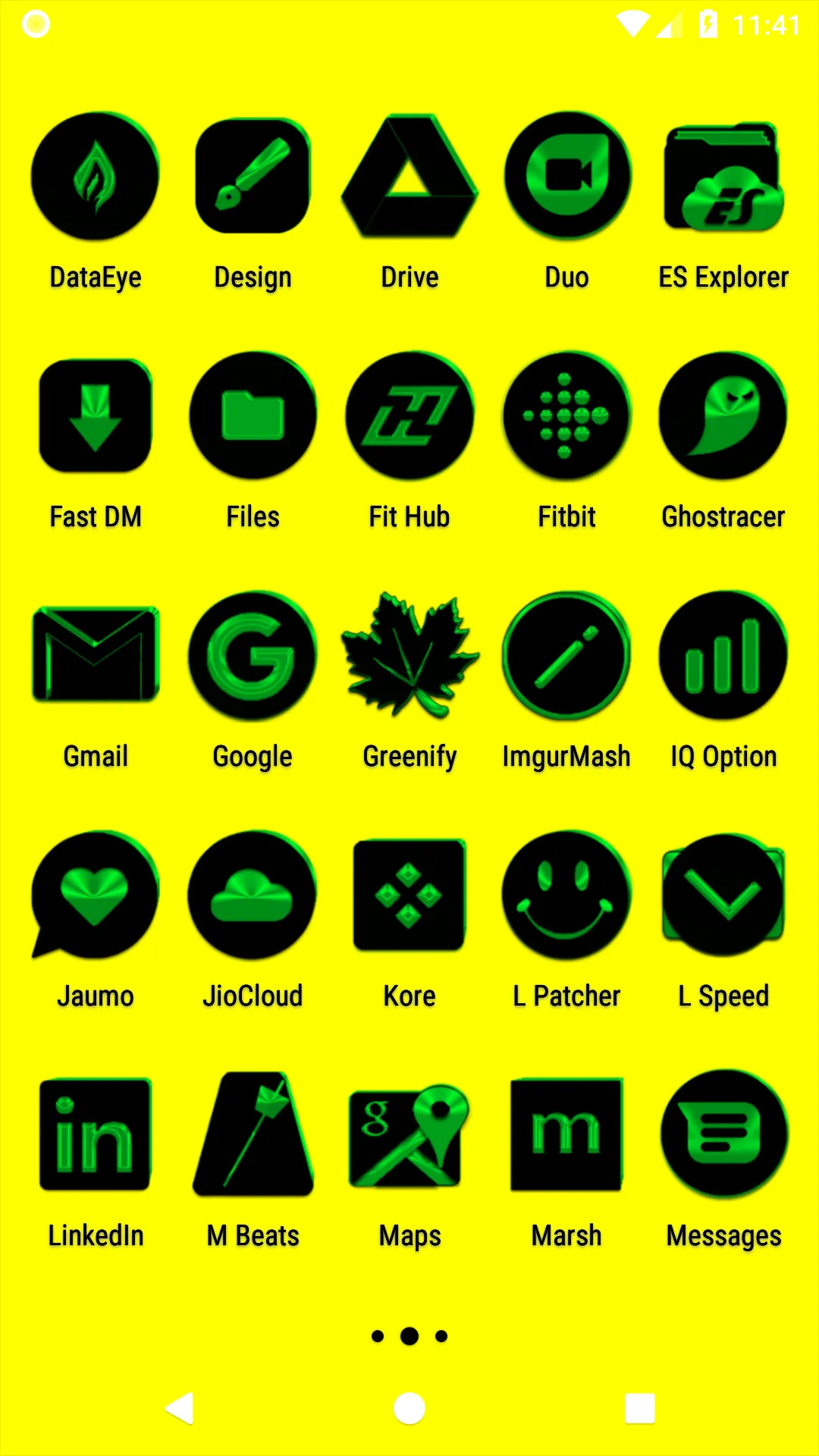 Black and Green Icon Pack | Indus Appstore | Screenshot