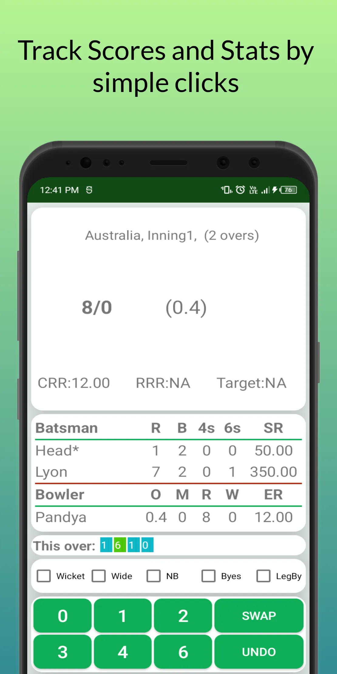 Cricket: Local match scorebook | Indus Appstore | Screenshot