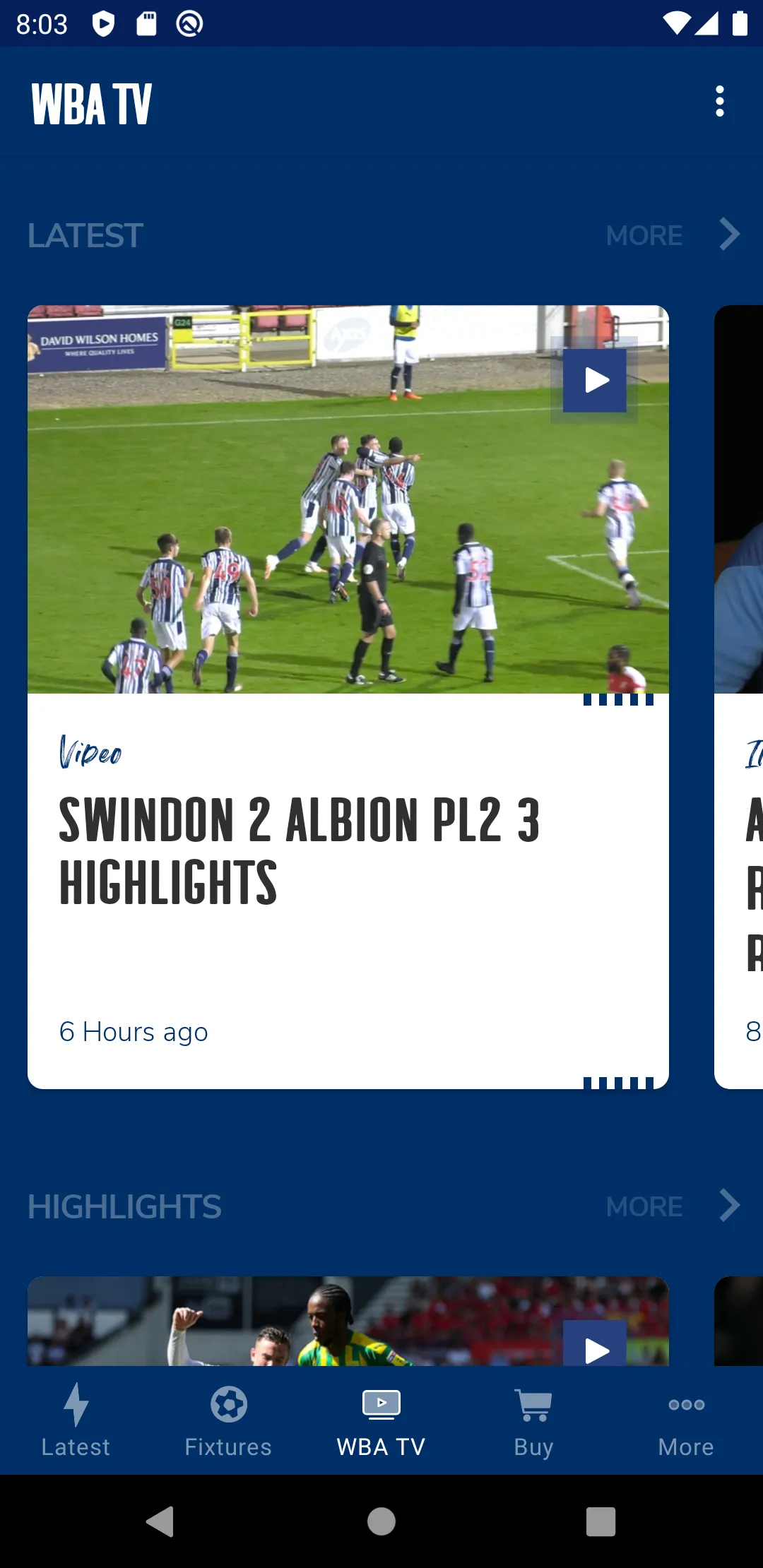 West Bromwich Albion | Indus Appstore | Screenshot