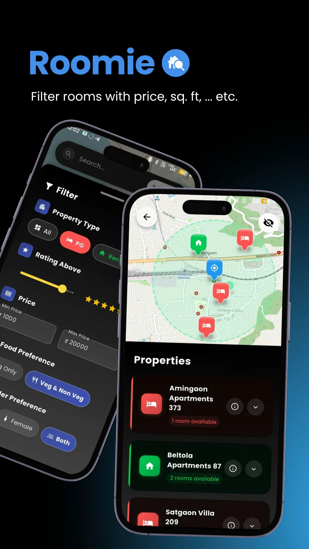 Roomie: Find Rent Rooms & PGs | Indus Appstore | Screenshot