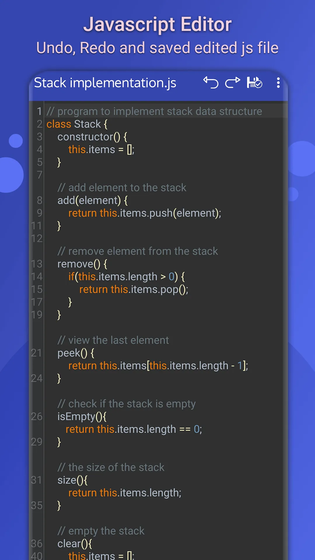 JavaScript Viewer: JS Editor | Indus Appstore | Screenshot