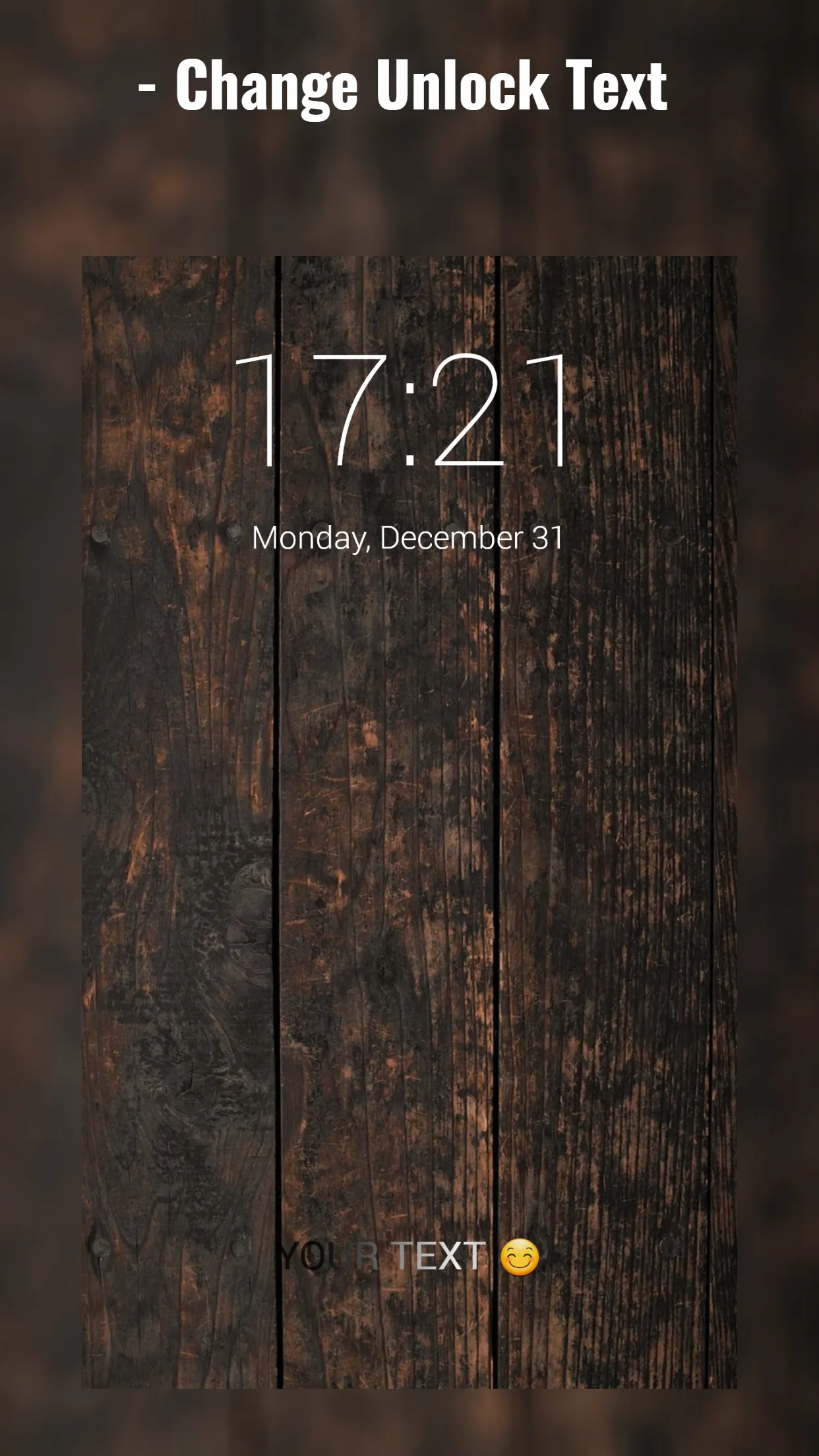 Wood Lock Screen | Indus Appstore | Screenshot