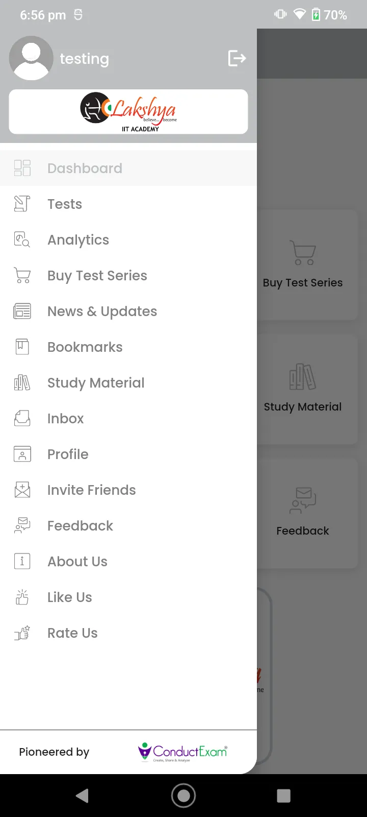 LAKSHYA ONLINE TEST | Indus Appstore | Screenshot