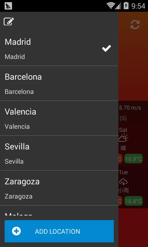 Weather Spain | Indus Appstore | Screenshot