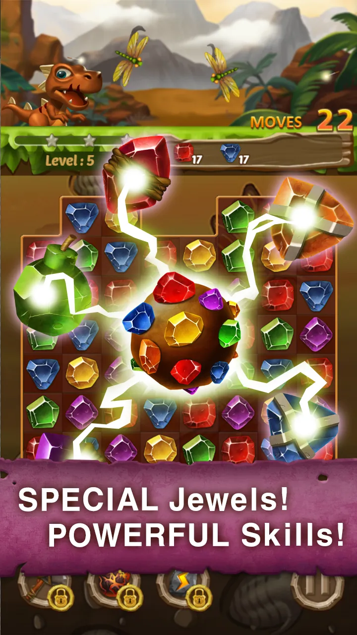 Jewels Dino Age: Match3 Puzzle | Indus Appstore | Screenshot