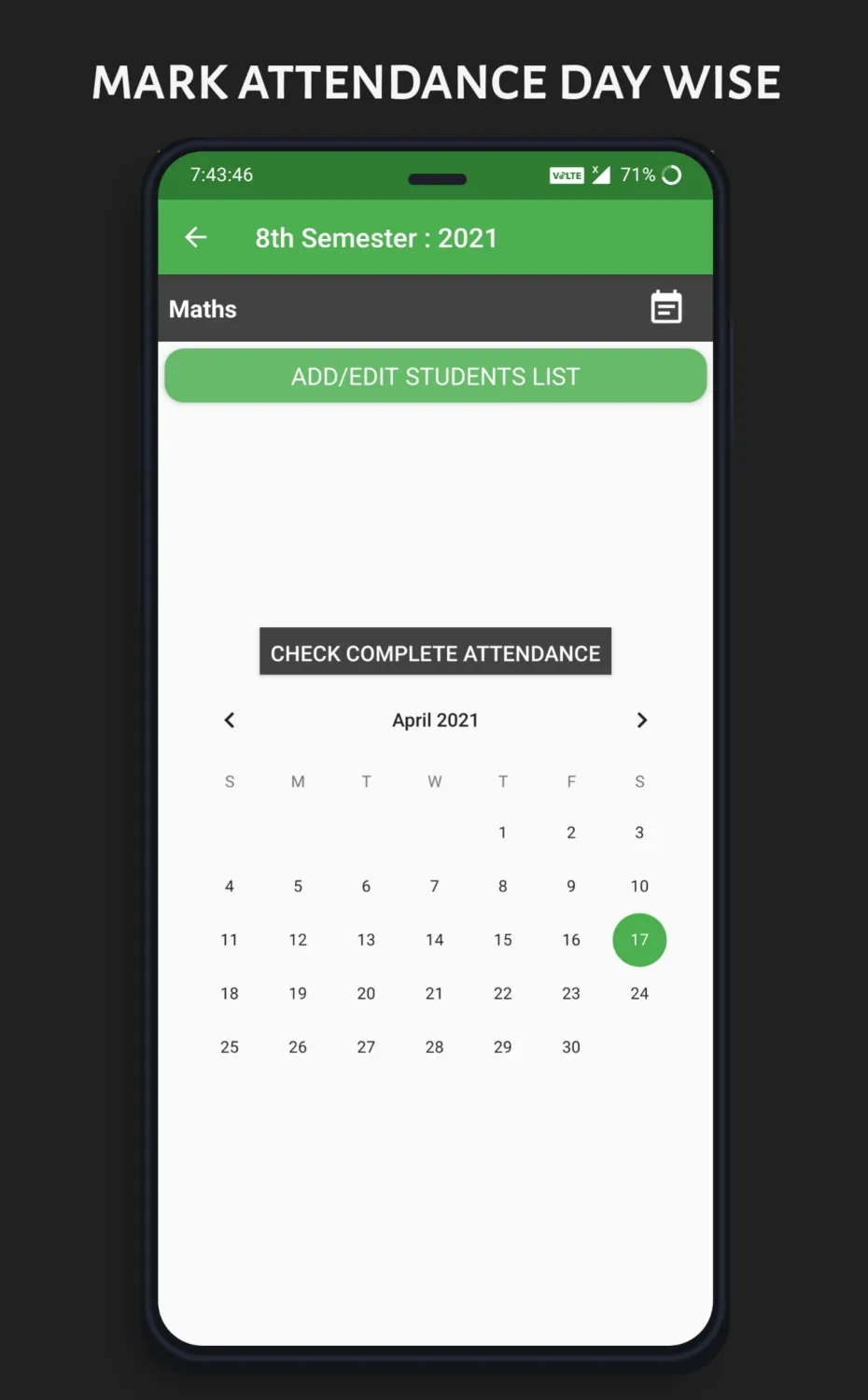 Daily Attendance - Simple Atte | Indus Appstore | Screenshot