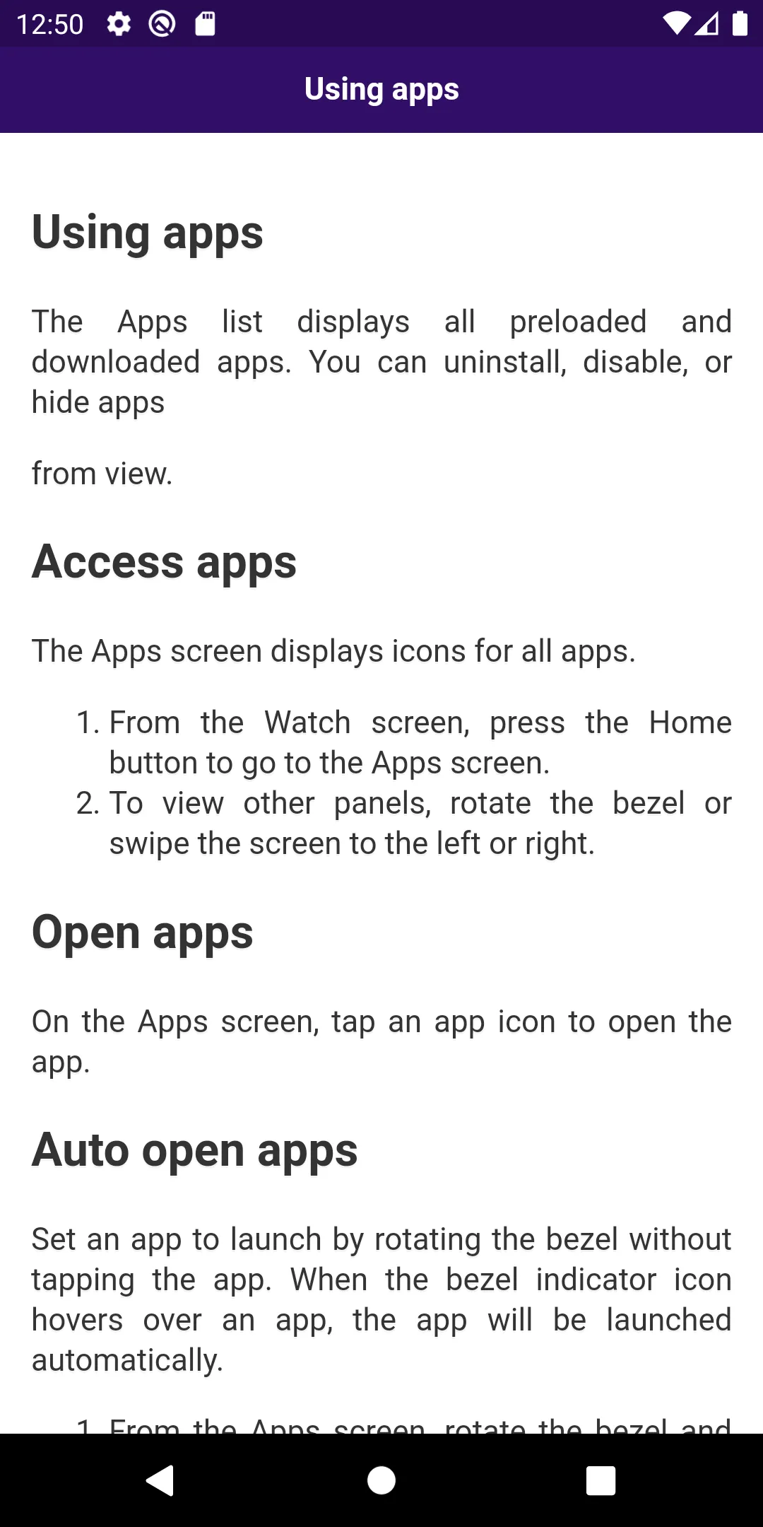 User guide for Galaxy Watch | Indus Appstore | Screenshot