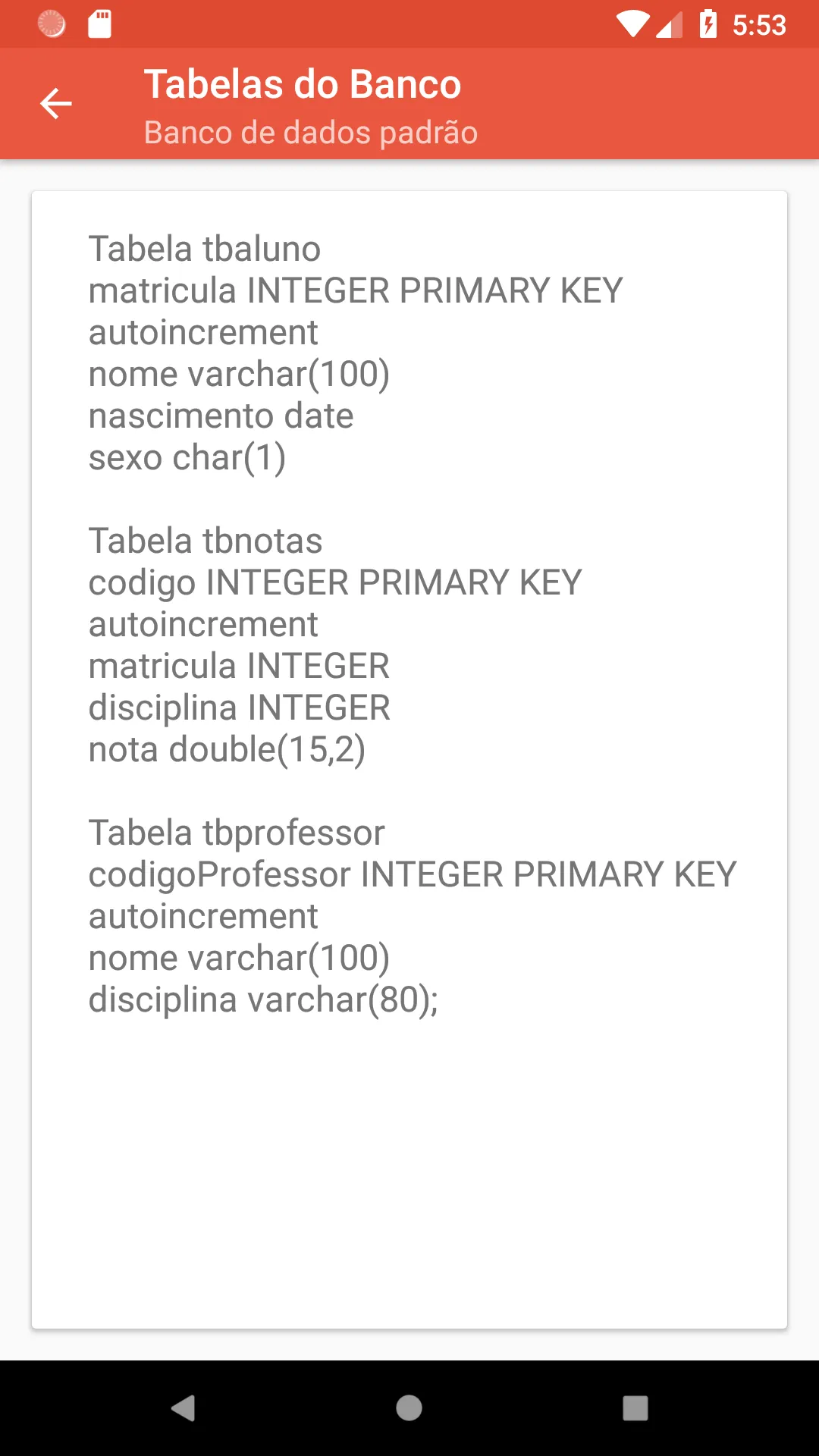 Aprendendo SQL | Indus Appstore | Screenshot