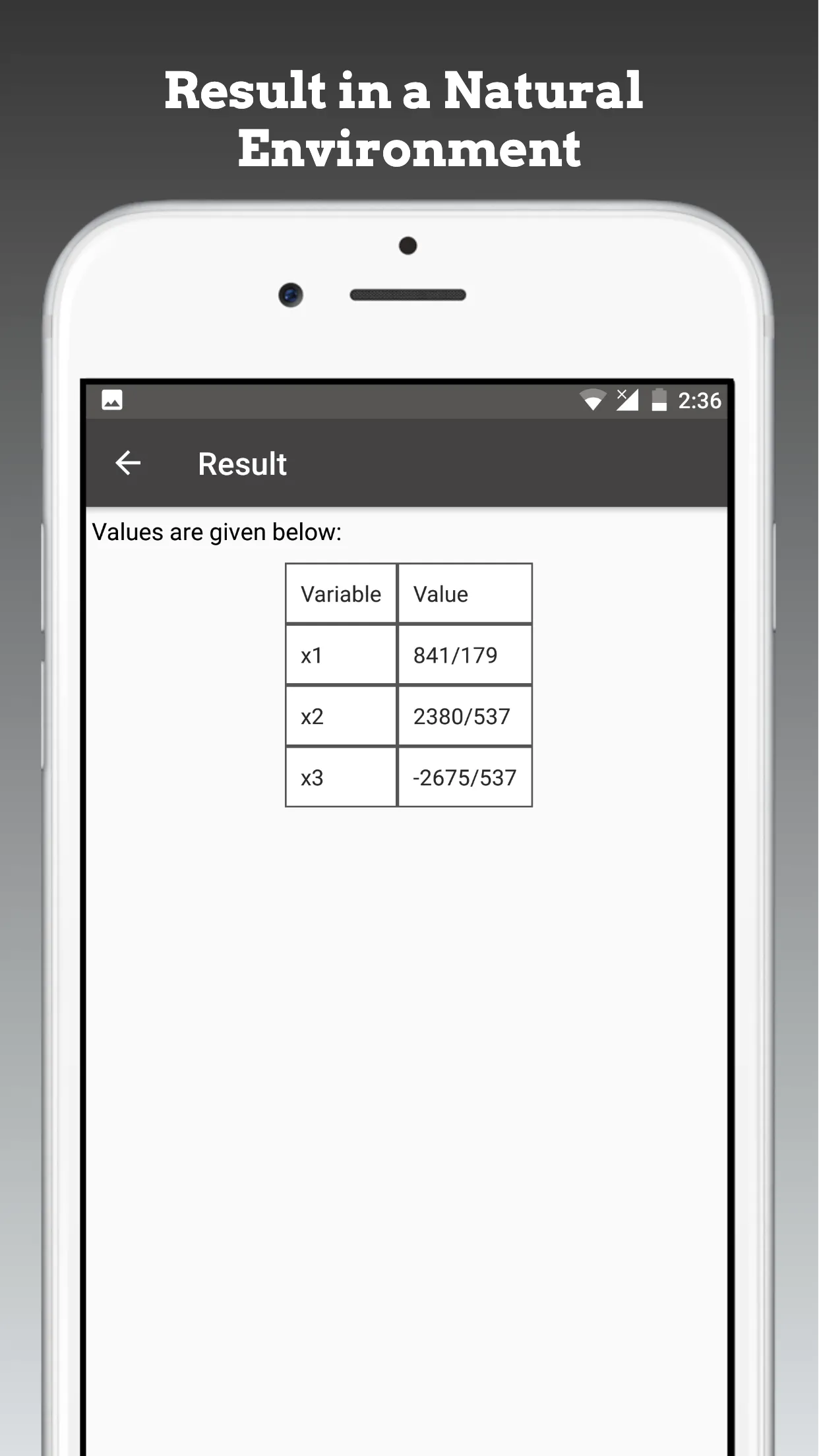 Linear Equation System Solver | Indus Appstore | Screenshot