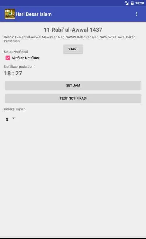Hari Besar Islam + Notifikasi | Indus Appstore | Screenshot