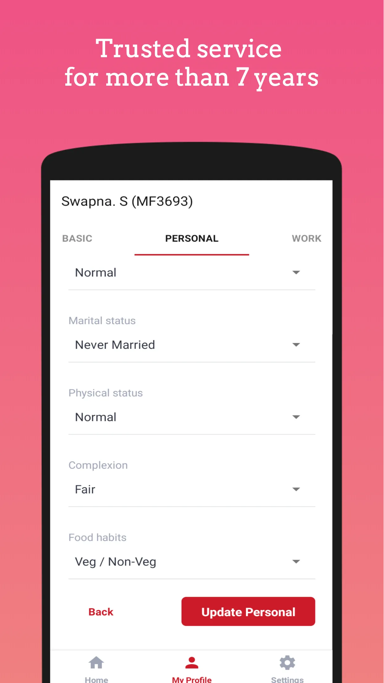 Marathimala Matrimony | Indus Appstore | Screenshot