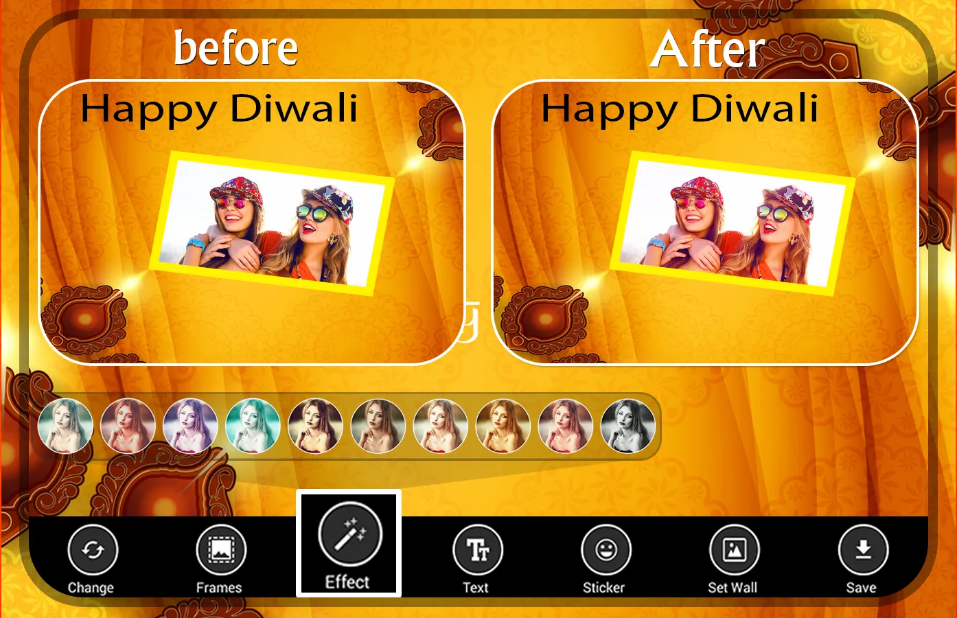 Happy Diwali Photo Frames - ne | Indus Appstore | Screenshot