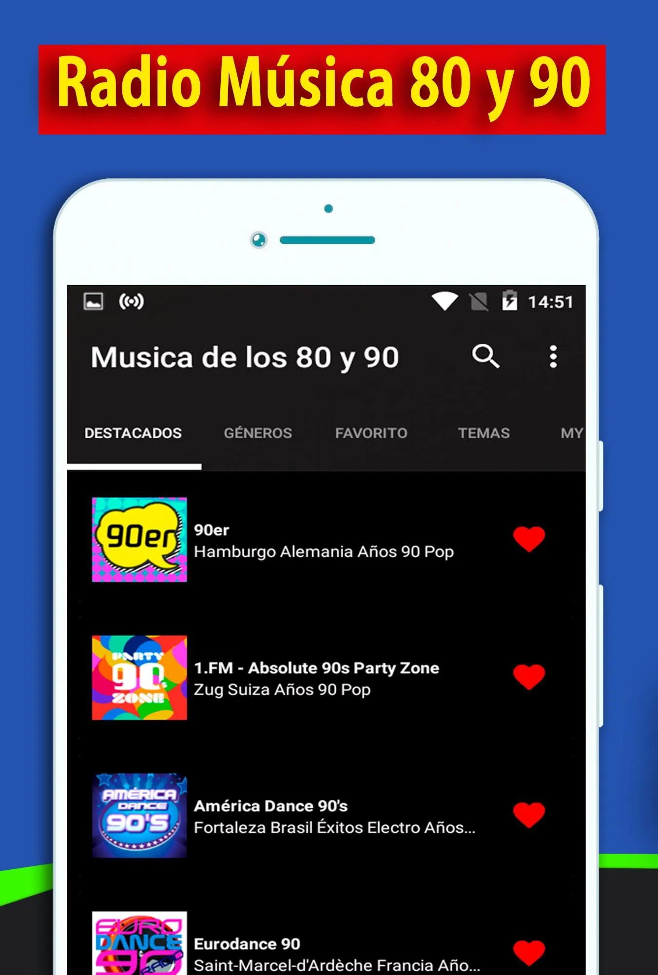 Musica de los 80 y 90 | Indus Appstore | Screenshot