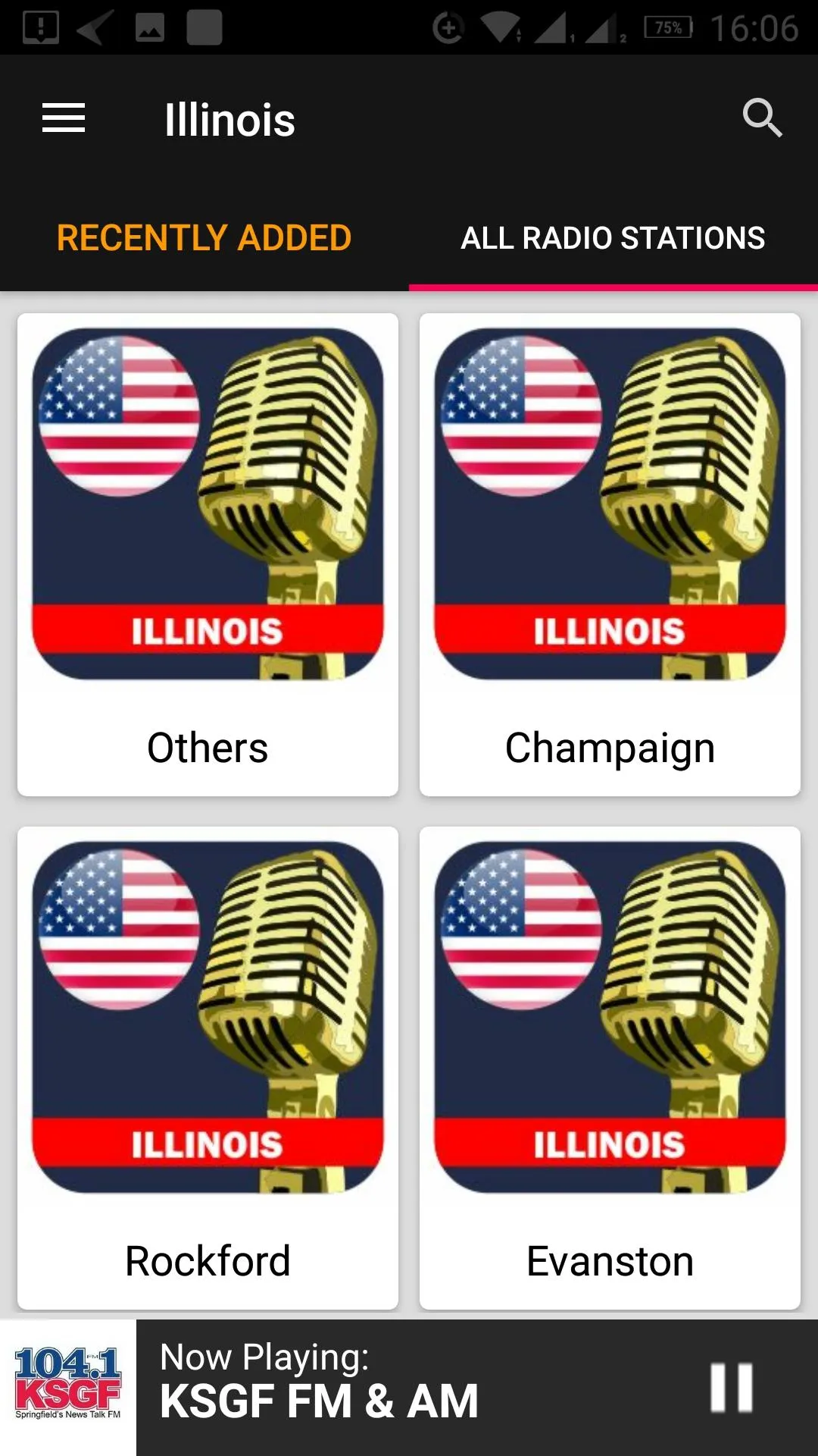 Illinois Radio Stations - USA | Indus Appstore | Screenshot