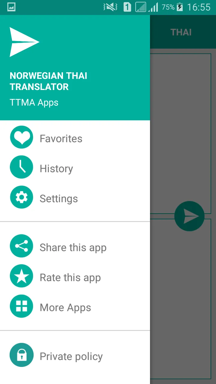Norwegian Thai Translator | Indus Appstore | Screenshot