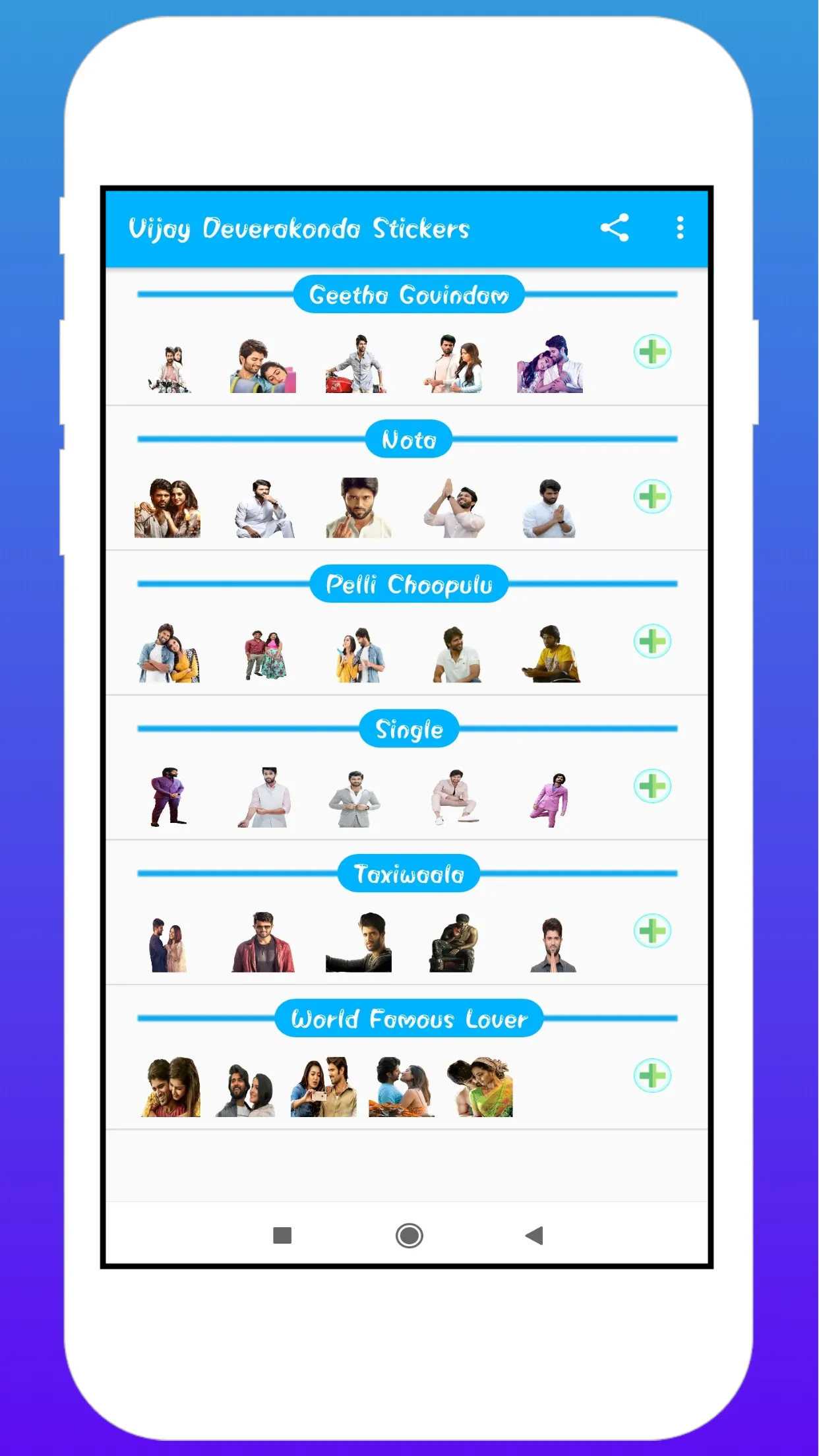 Vijay Deverakonda Stickers | Indus Appstore | Screenshot