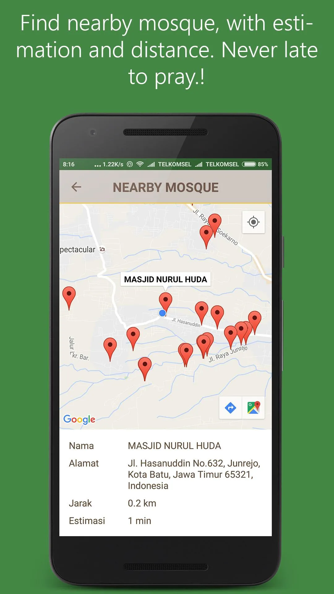 Prayer times, Qiblah, Adzan | Indus Appstore | Screenshot