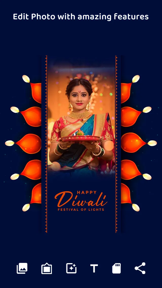 Diwali Photo Frame | Indus Appstore | Screenshot
