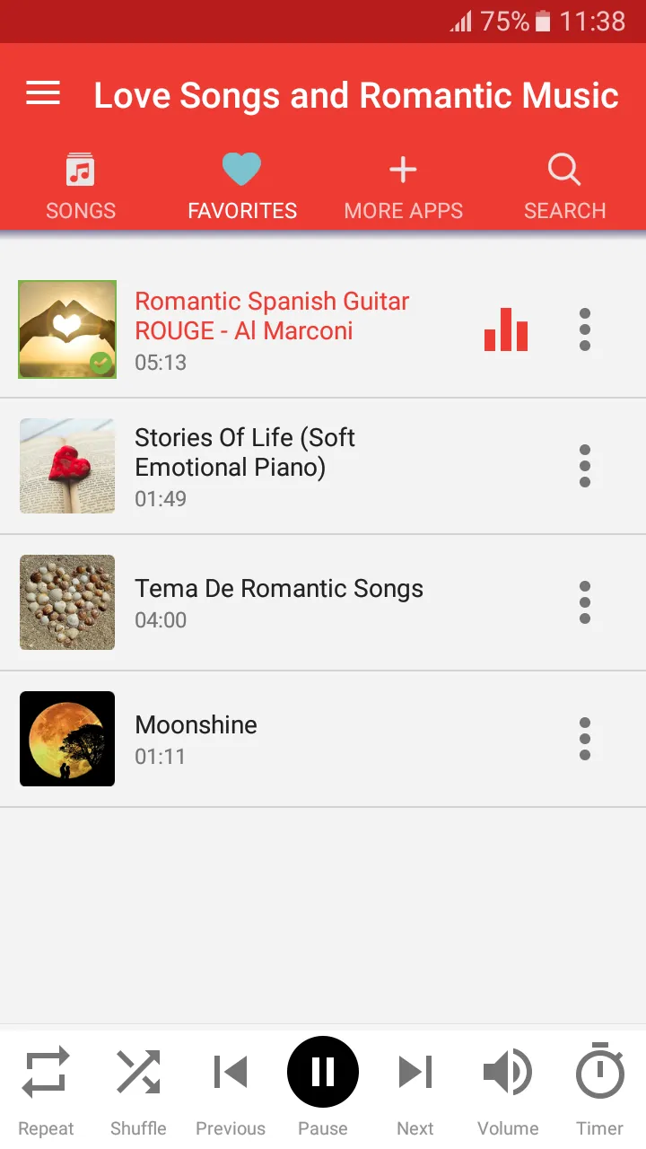 Love Songs and Romantic Music | Indus Appstore | Screenshot