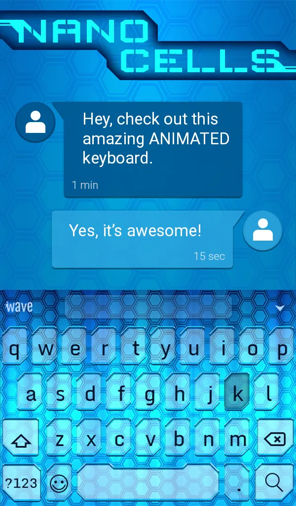 Nano Cells Animated Keyboard | Indus Appstore | Screenshot