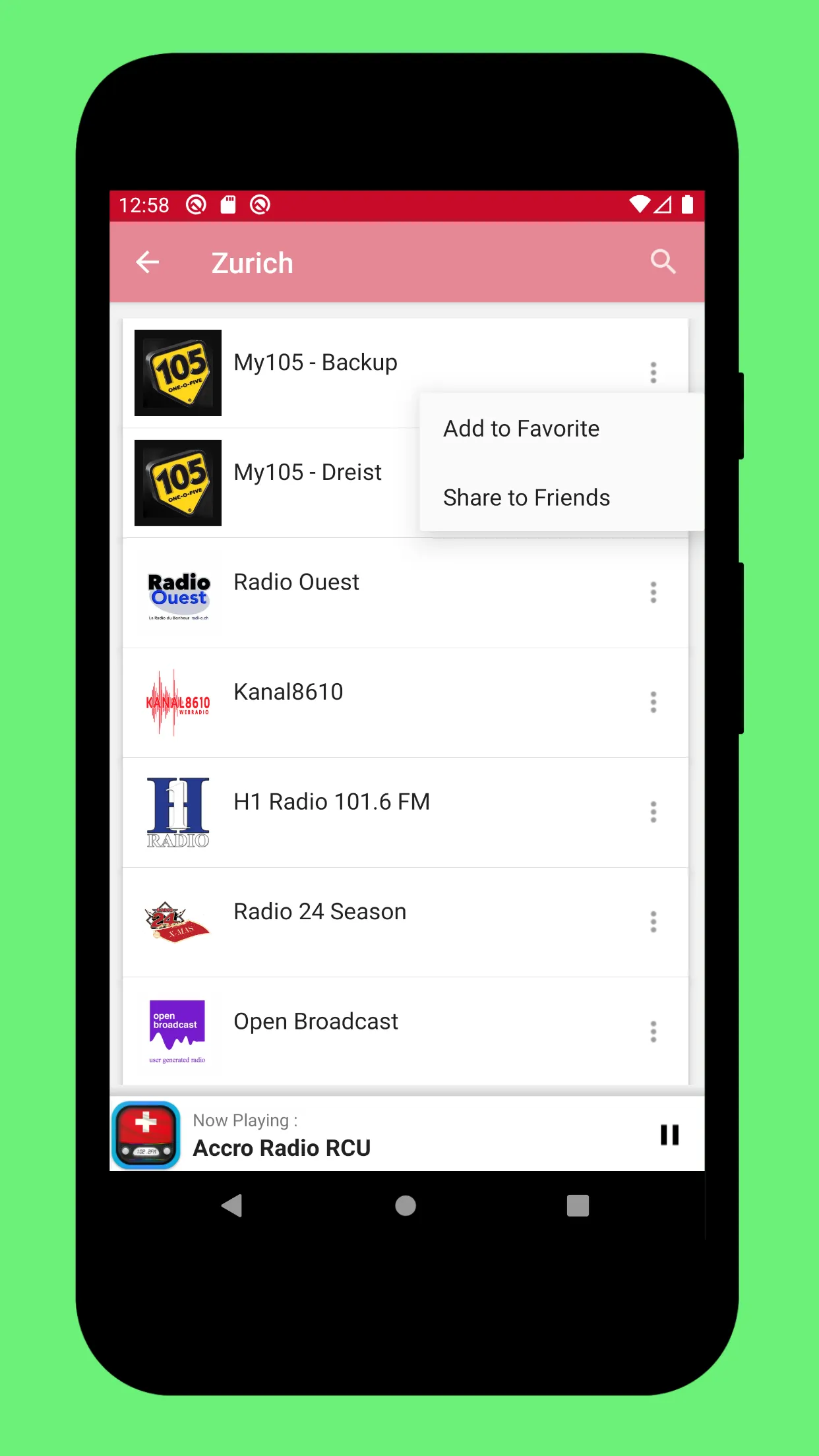 Radio Switzerland + Radio FM | Indus Appstore | Screenshot