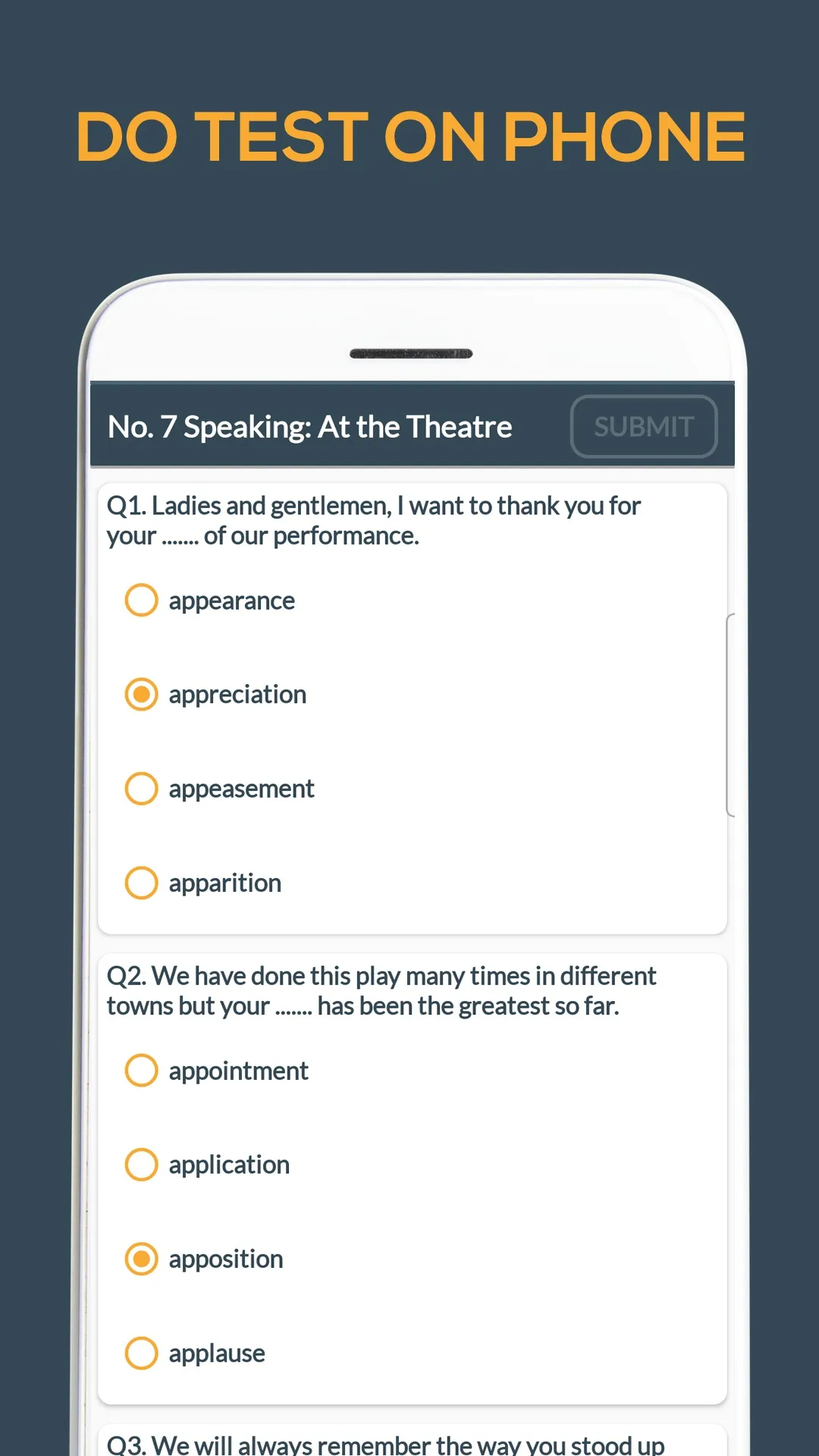 TOEIC Grammar Test | Indus Appstore | Screenshot