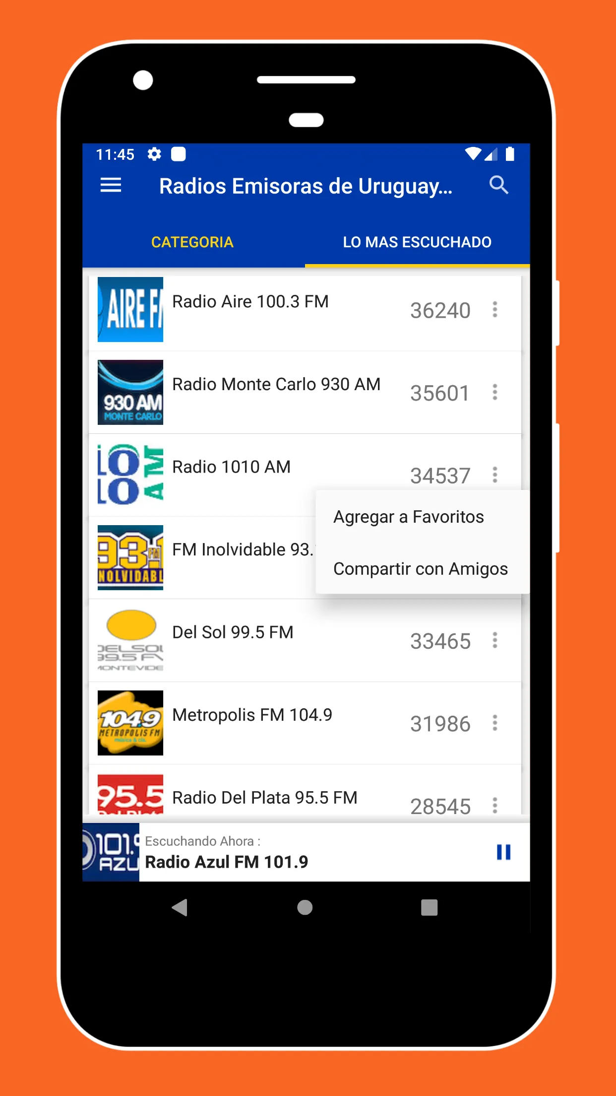 Radio Uruguay + FM Radio App | Indus Appstore | Screenshot