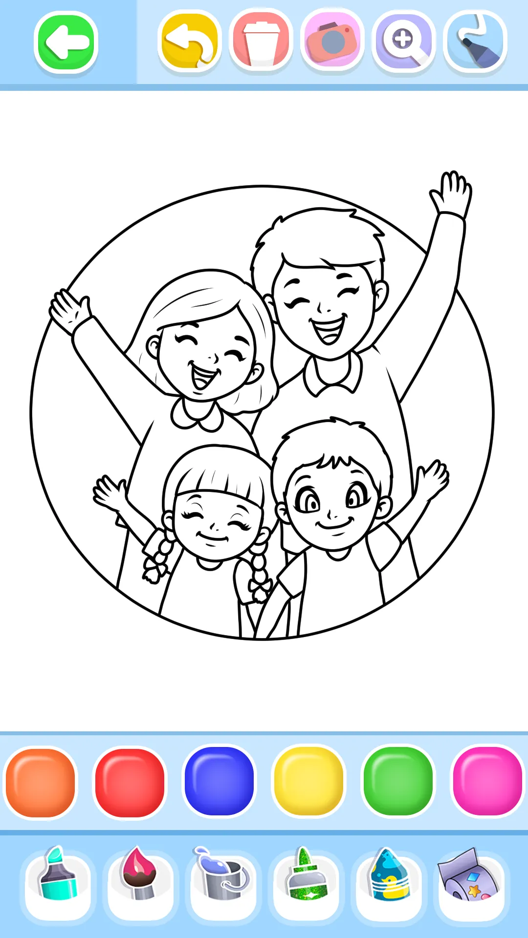 Family Love Coloring Book | Indus Appstore | Screenshot