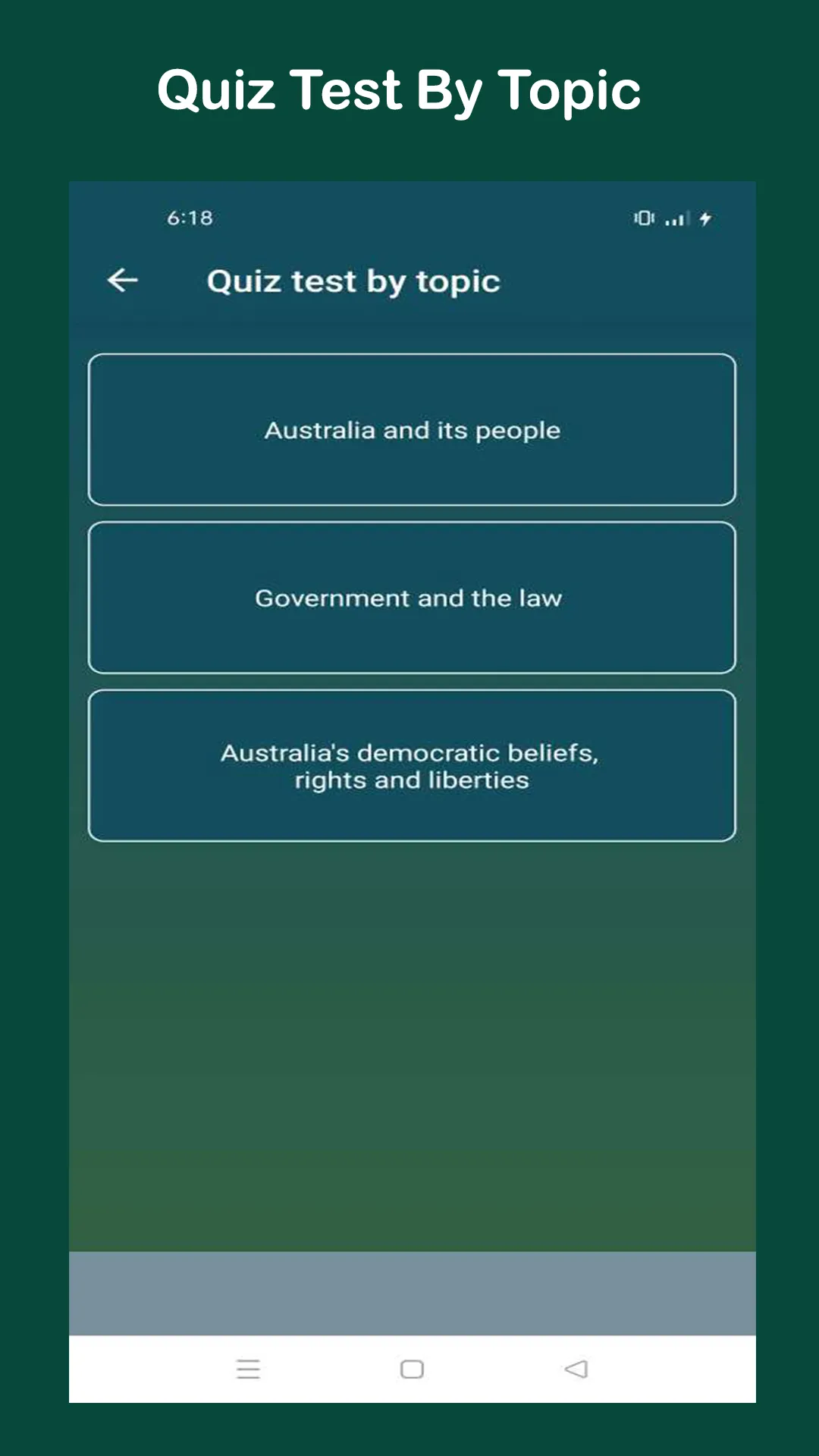 Australian Citizenship Exam | Indus Appstore | Screenshot