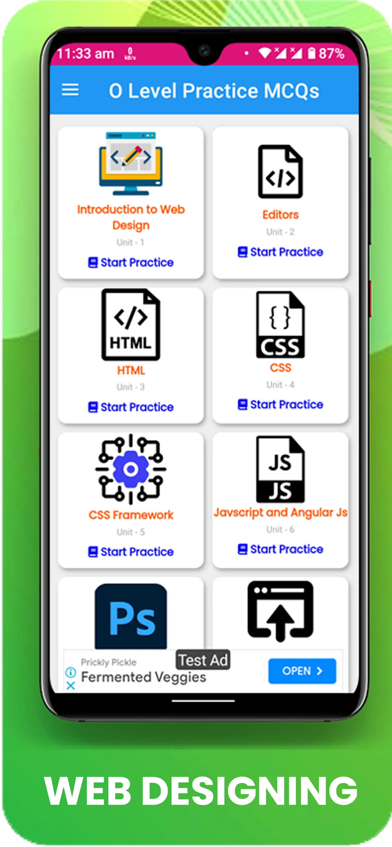 O Level Practice MCQs | Indus Appstore | Screenshot