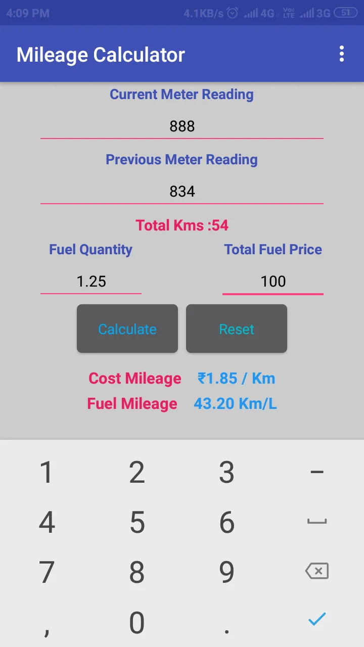 Mileage Calculator | Indus Appstore | Screenshot